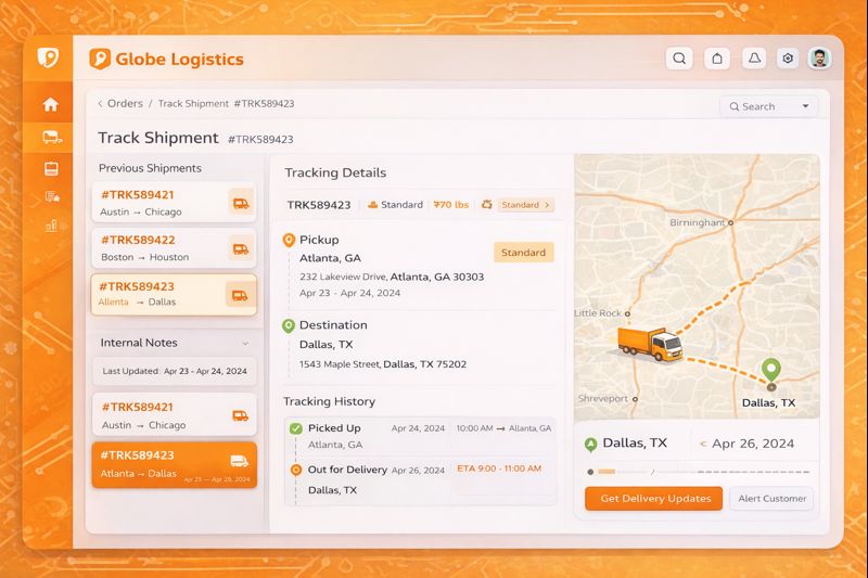 Global Logistics Platform Screenshot