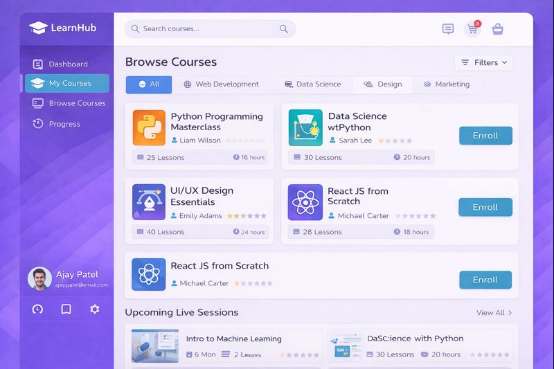 EduTech Learning Management System Screenshot